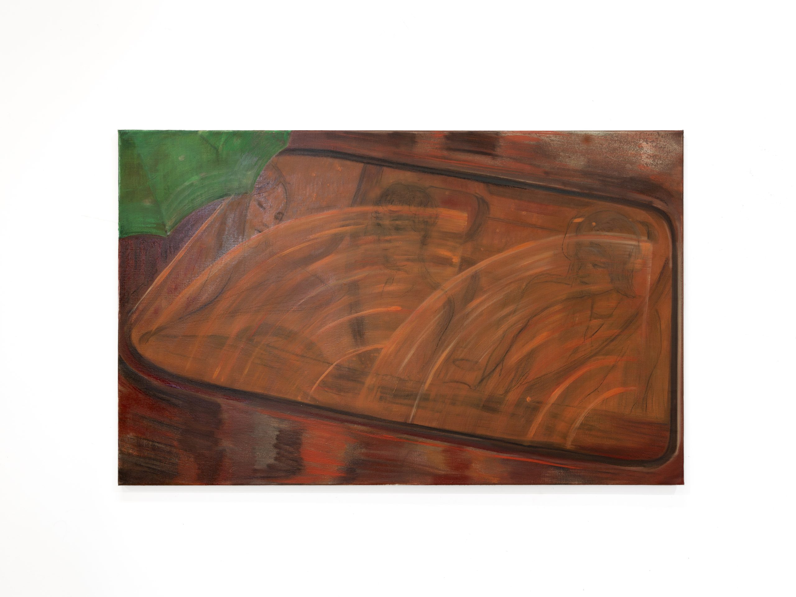 亚麻布面油画