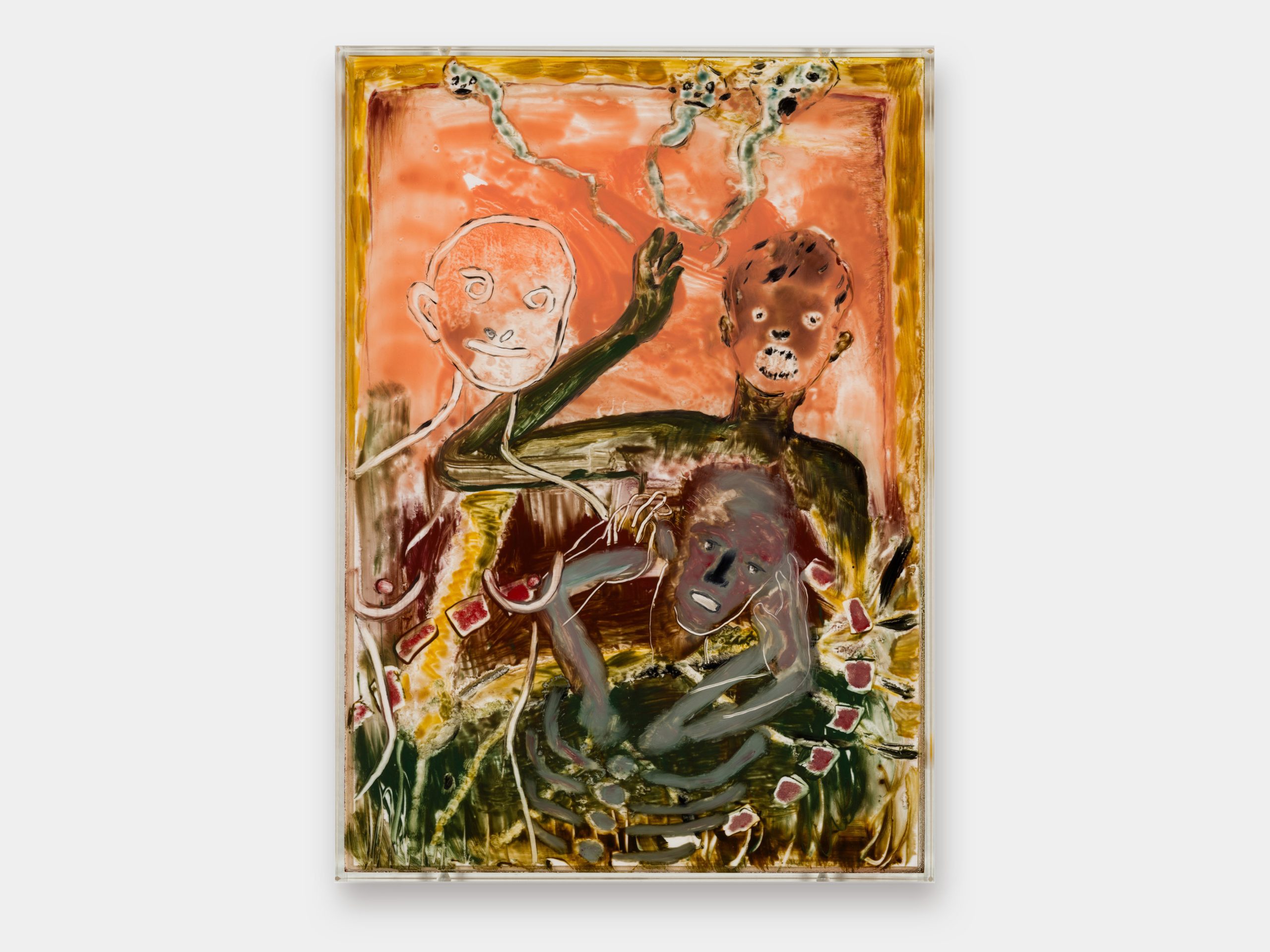 亚克力板油画，单频影像
