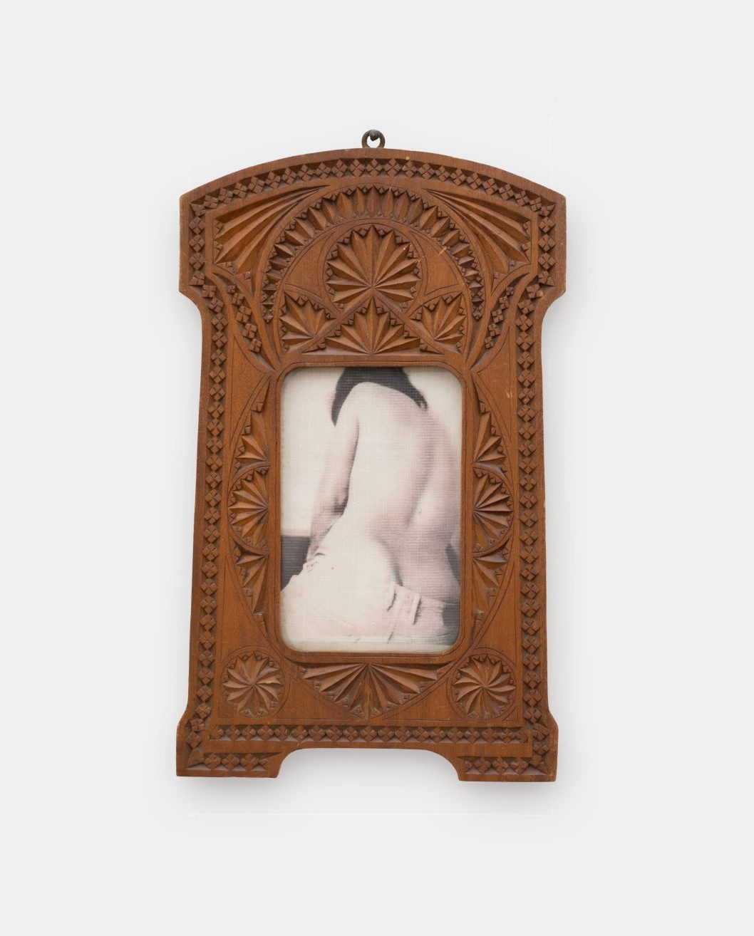 蚕丝上彩绘，木框