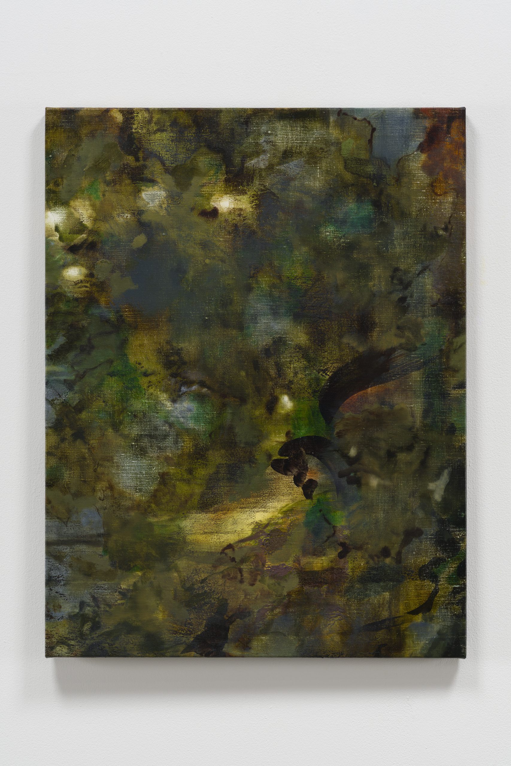 亚麻布面油画