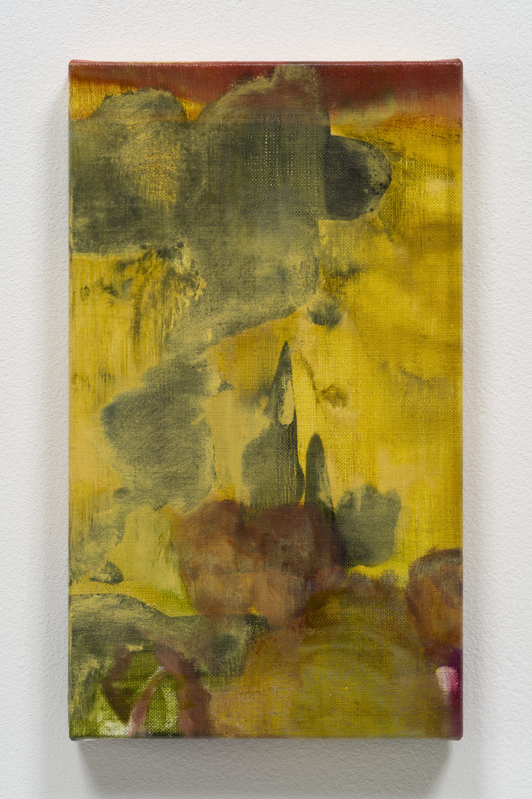 亚麻布面油画
