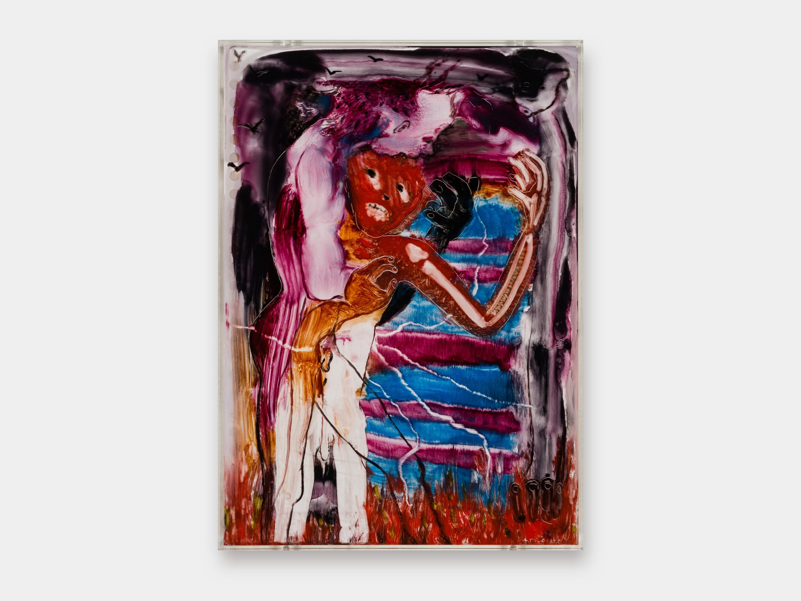 Oil on acrylic box