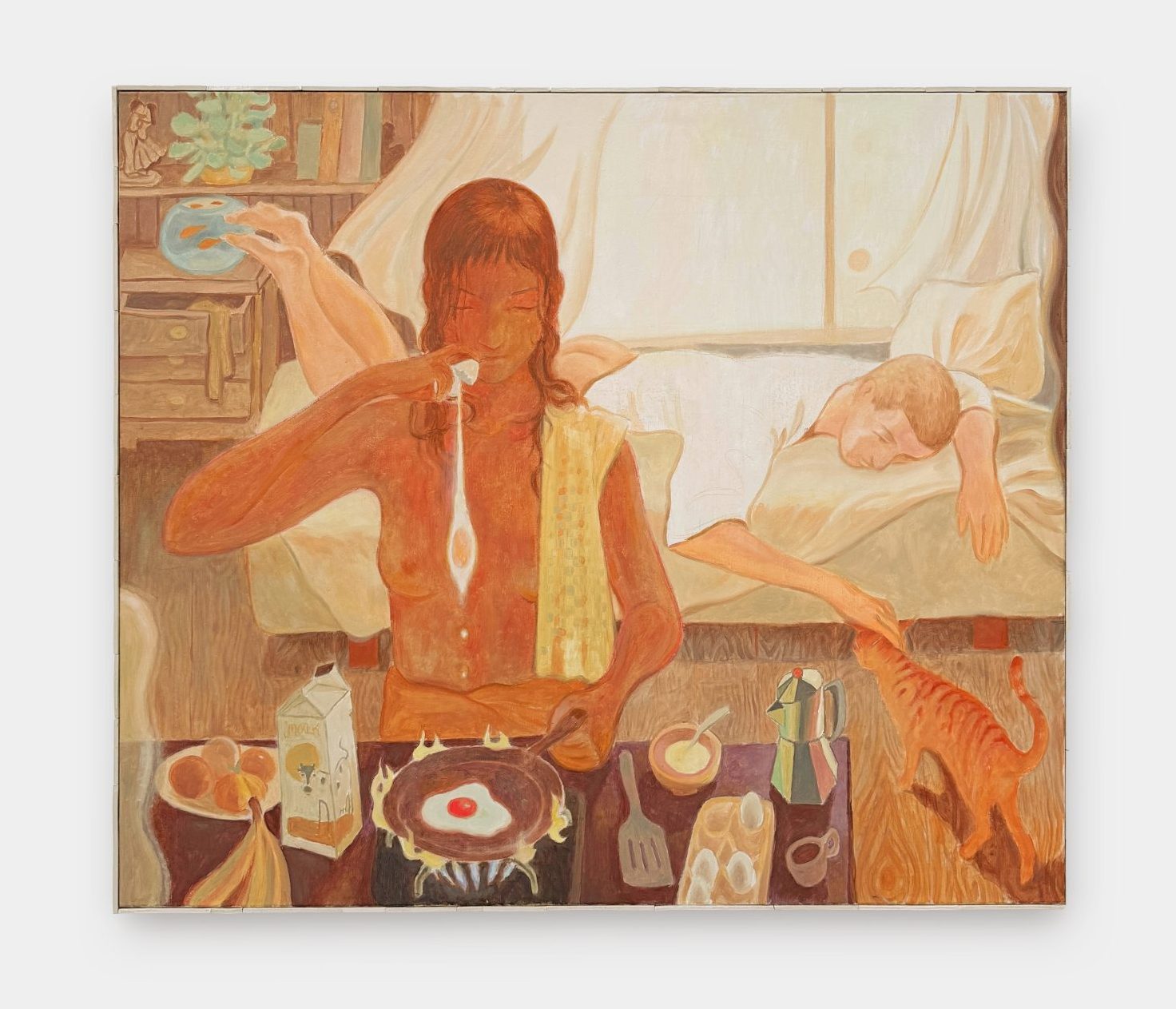 Oil, distemper and Tempera on canvas