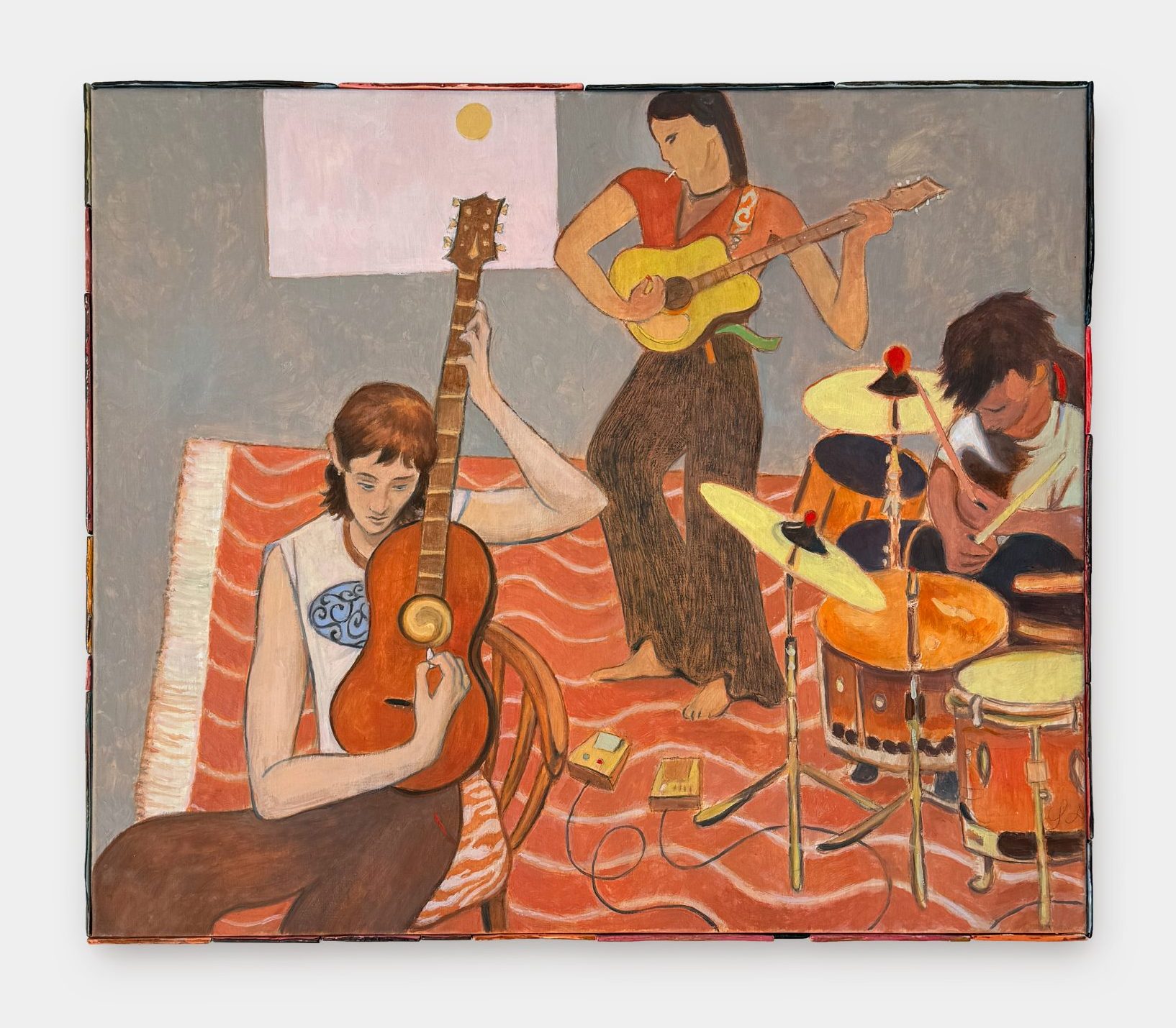 Oil, distemper and Tempera on canvas