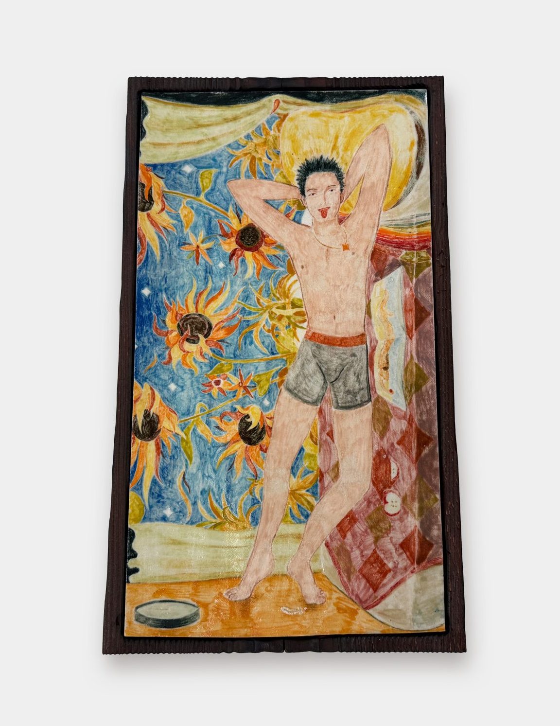 Coloured Porcelain, wood frame