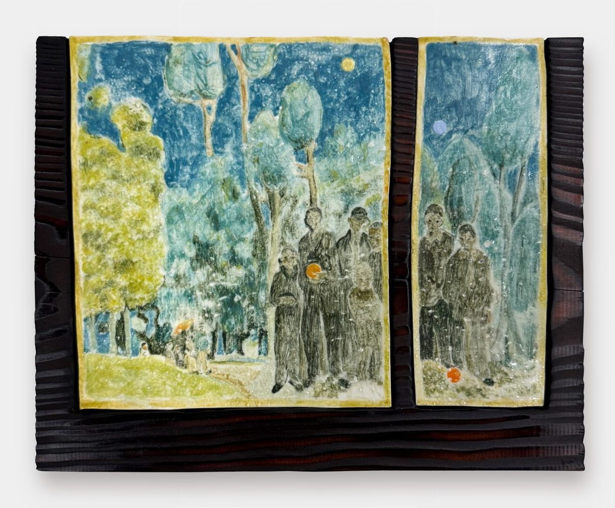 Coloured Porcelain, wood