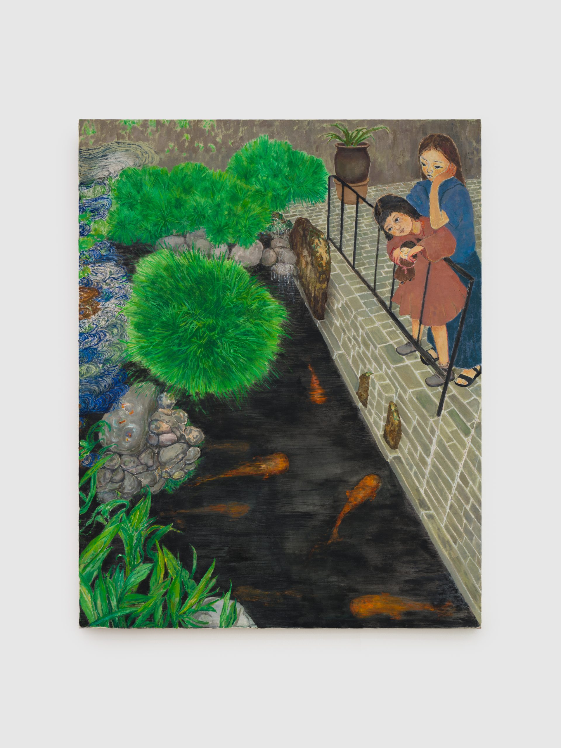 布面油画与水彩 Oil and watercolor on canvas